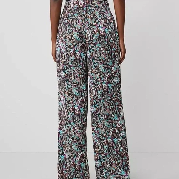 Ann Taylor Multicolor Paisley Wide-Leg Pants - Picture 2 of 16